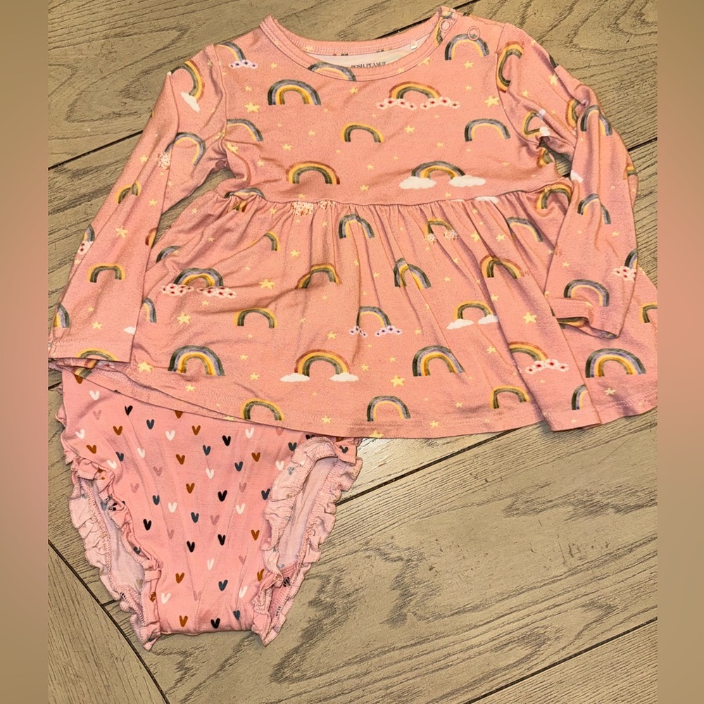 Posh peanut long sleeve bummie set 12-18 mo